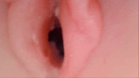 リアルな膣マンコのマンコ側の内部カメラ