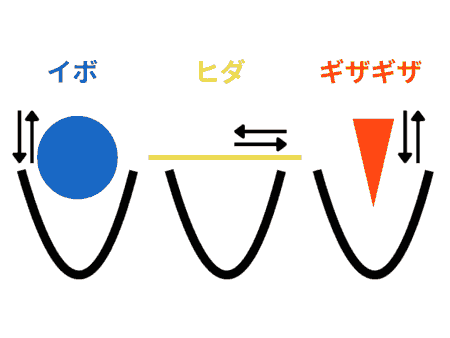 イボ・ヒダ・ギザギザのちがい