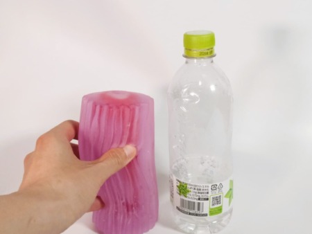 超・半面二層!ぎゅっとペロ筋美のサイズ感