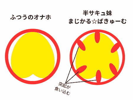 半熟サキュ妹 まじかる☆バキューム キツキツヒダ漣撃・超ハードタイプの縦ヒダの食い込み