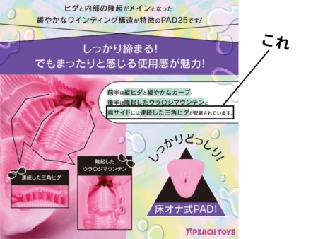 床オナ式PAD25の内部構造